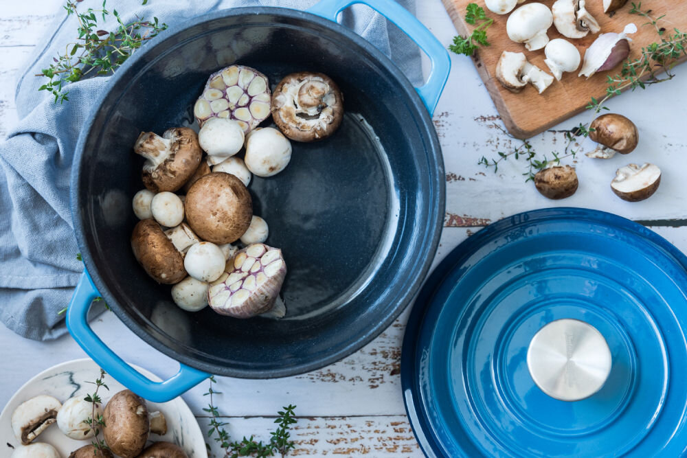 Garnek VINTAGE VC2P2619BL20CP Szary 26 cm pokrywka uchwyt cyrkulacja pary