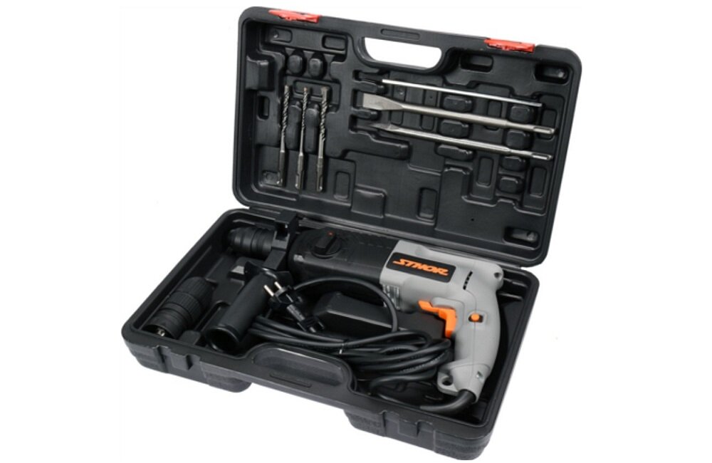 Wiertarka udarowa STHOR 79049 Wygodne przechowywanie walizka wyposażaenie