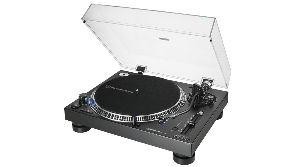 Gramofon AUDIO-TECHNICA AT-LP140XP - Pełna kontrola nad dźwiękiem, gramofon na białym tle