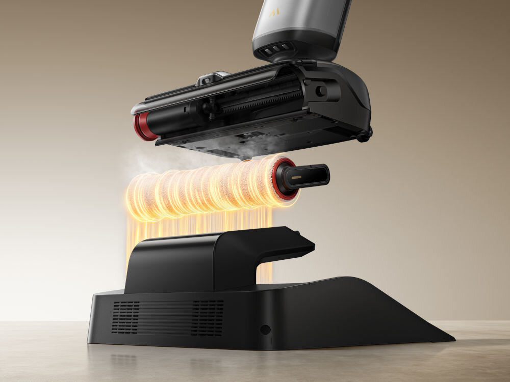 Odkurzacz MOVA X4 Pro wizualizacja suszenia gorącym powietrzem do 90 stopni woda w temperaturze 100 stopni system ai dostosowanie suszenia