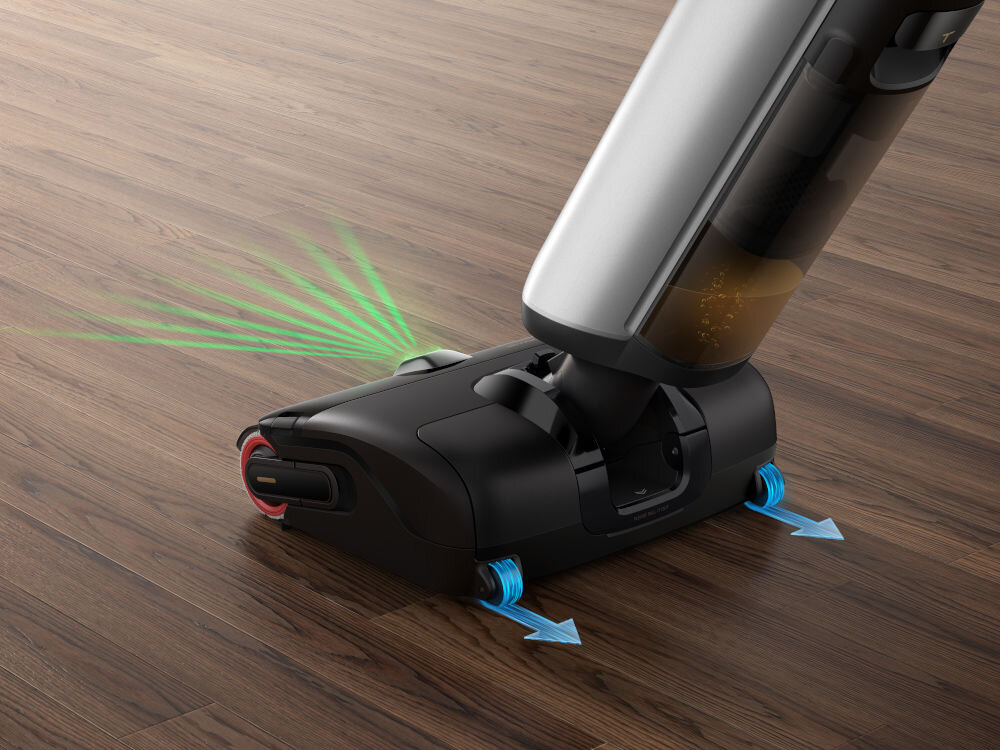 Odkurzacz MOVA X4 Pro kółka z tyłu szczotki łatwe manipulowanie obrót o 60 stopni lekka konstrukcja