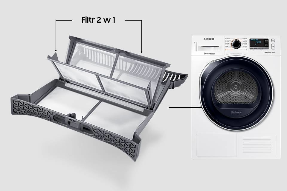 Samsung Łatwość czyszczenia. Filtr 2 w 1 Samsung Łatwość czyszczenia. Filtr 2 w 1