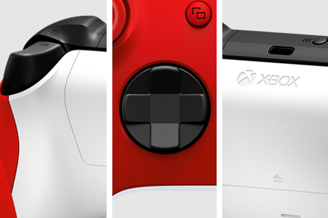Kontroler MICROSOFT XBOX Series X Czerwony gniazdo akcesoria aplikacja mapowanie dźwięk