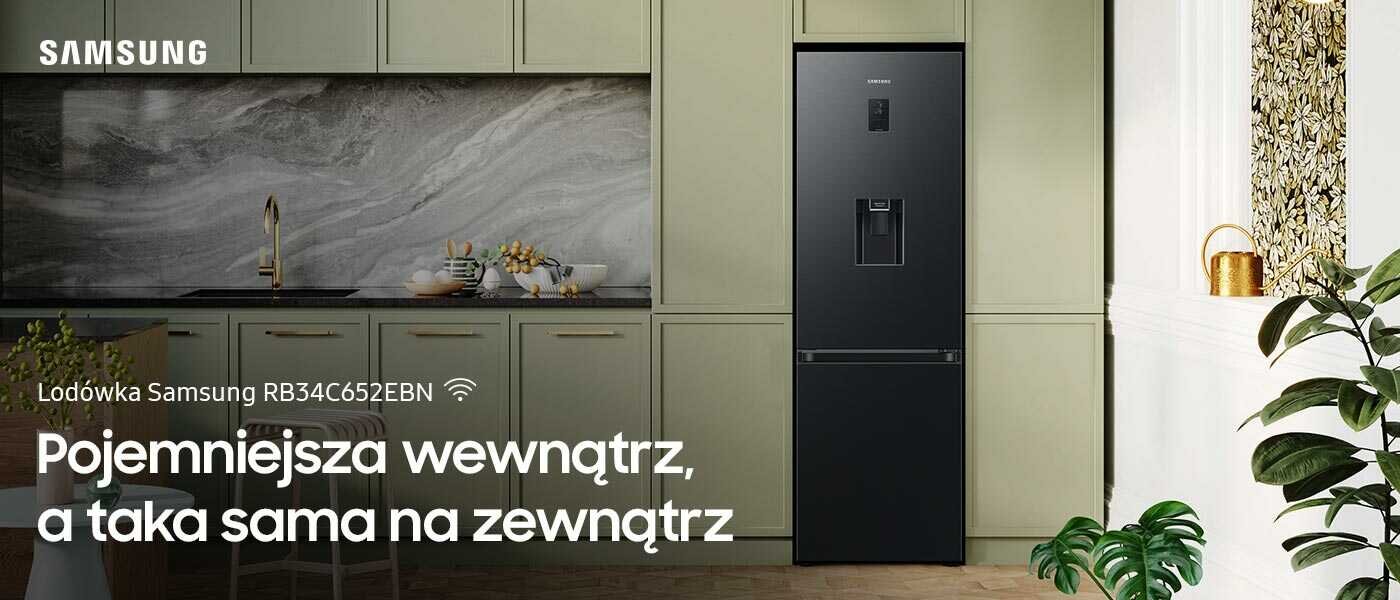 Lodówka Samsung Grand+ RB34C652EBN z dystrybutorem wody - Media Expert