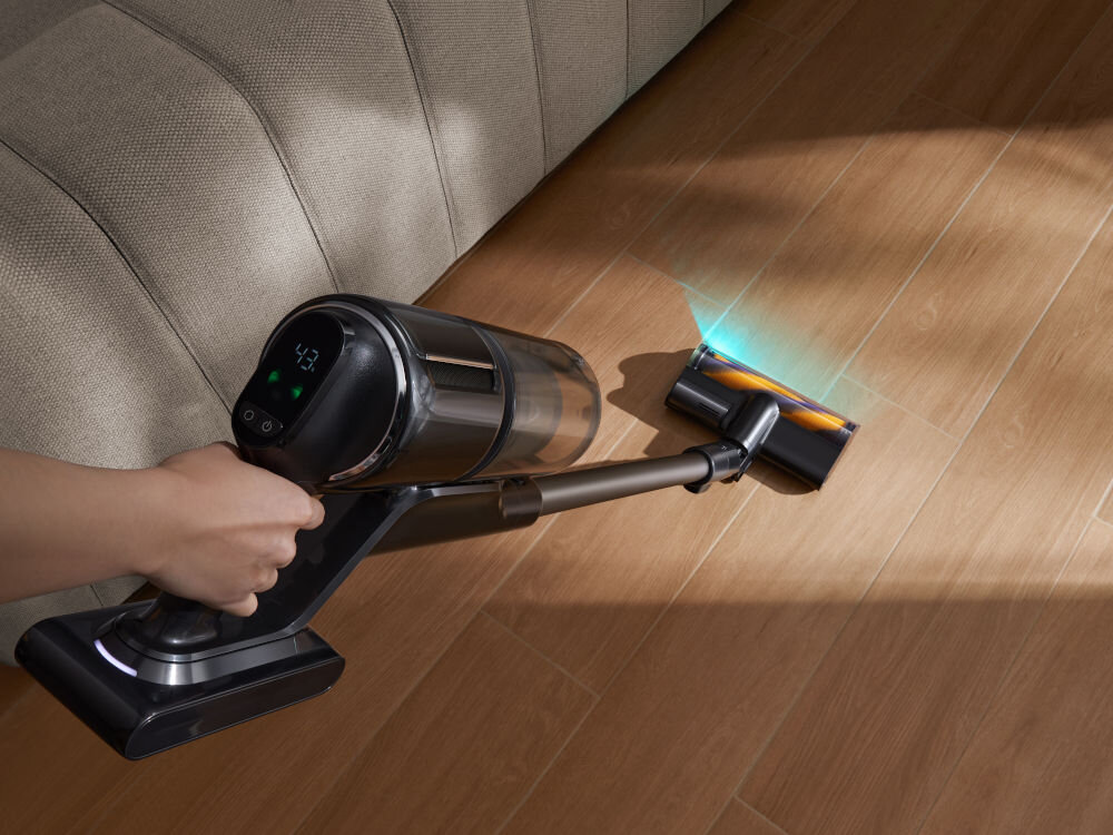 DREAME R20 Ultra AquaCycle z wyświetlaczem LED pokazującym tryby i stan baterii