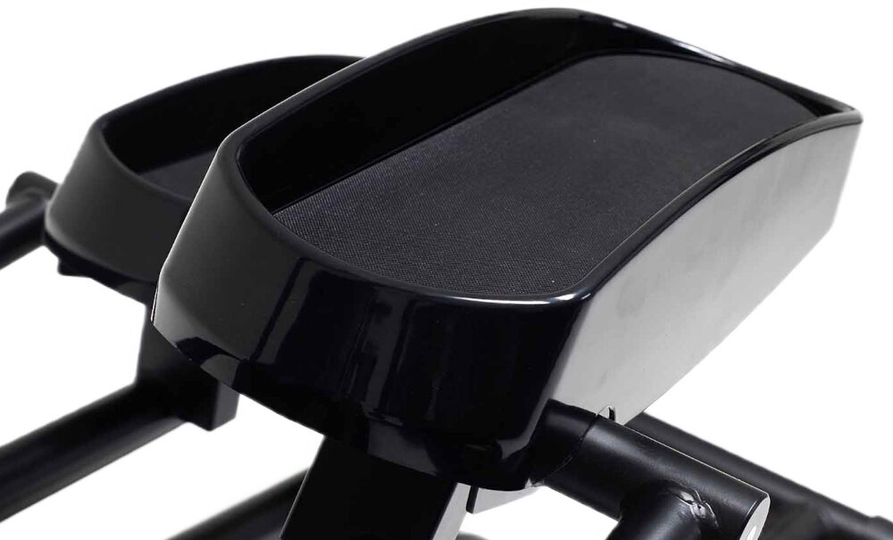 Orbitrek magnetyczny YORK FITNESS HX9 duze platformy na stopy antyposlizgowa nawierzchnia bezpieczna stabilna pozycja dlugosc kroku 19 cm funkcja regulacji poziomu podlogi w 4 kierunkach stabilnosc urzadzenia