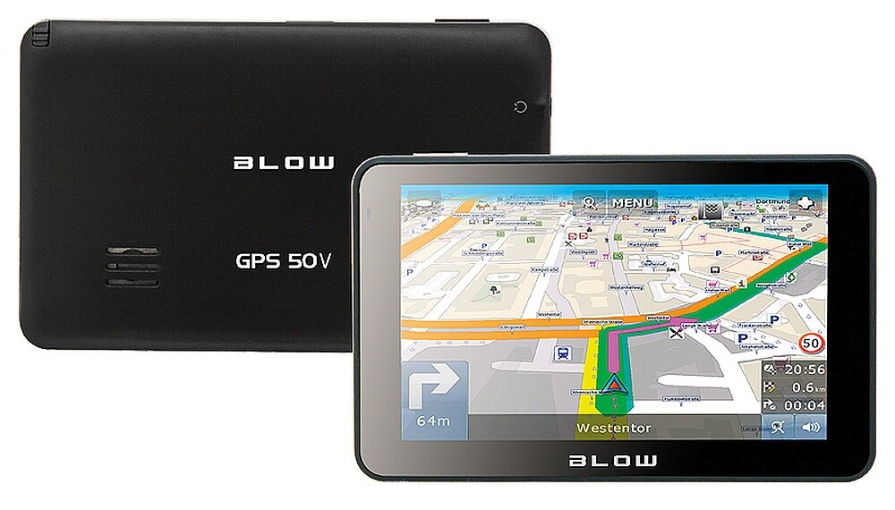 Nawigacja BLOW GPS50V Europa ekran mapy sterowanie gps rysik uchwyt samochód