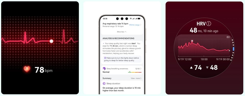 HUAWEI Watch GT Runner 2 TruSense monitorowanie zdrowia EKG HRV SpO2 sen
