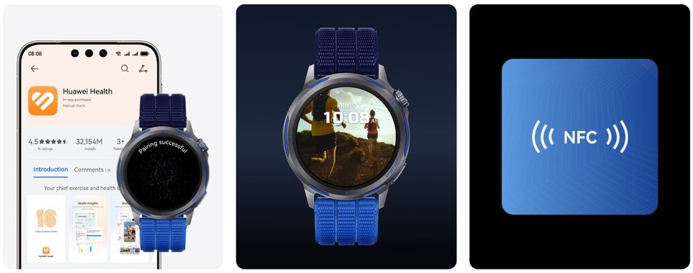 HUAWEI Watch GT Runner 2 Android iOS NFC personalizacja HUAWEI Health Plus