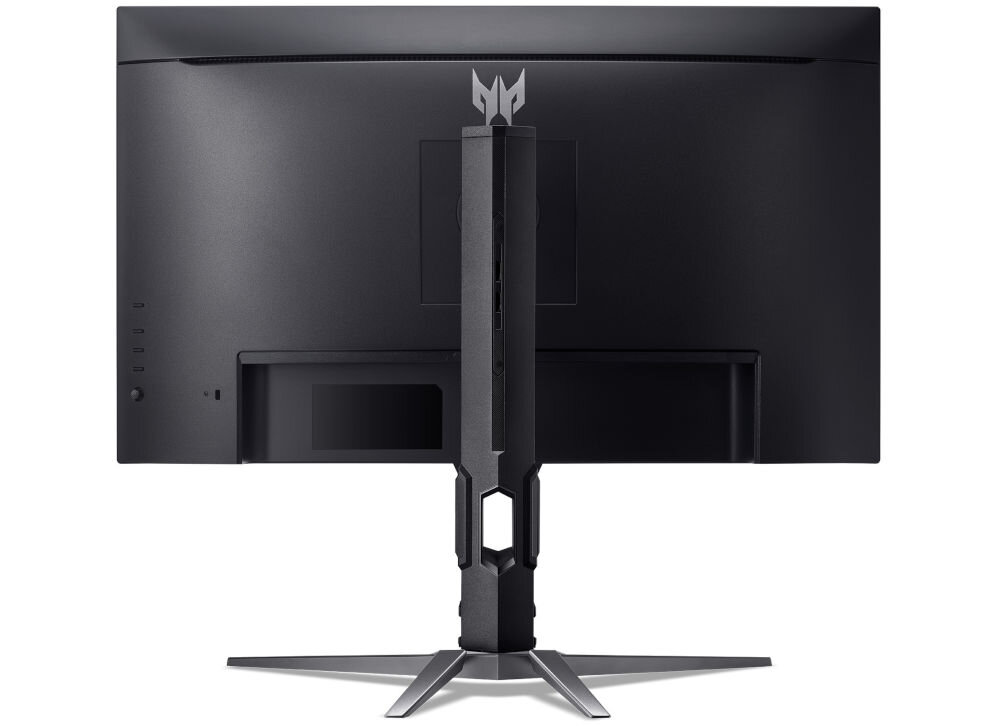 Monitor ACER Predator XB3 XB273UF5BMIIPRZX 27 cali 2560x1440px IPS 360Hz 1 ms [GTG]  prezentacja monitora od tyłu na białym tle VESA 100 mm łatwe stabilne przymocowanie oszczędność miejsca uchwyt biurkowy VESA zwiększa powierzchnię roboczą dopasowanie ustawienia ekranu organizacja pracy