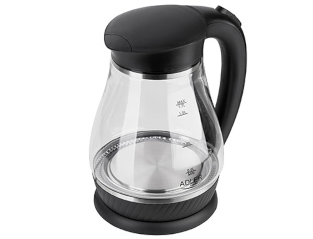 Czajnik ADLER AD 1274 Bezpieczeństwo mechanizm automatycznego wyłączania po zagotowaniu wody zabezpieczenie przed włączeniem bez wody