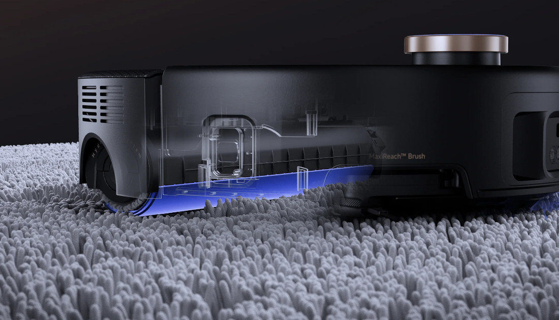 Robot sprzątający MOVA Z60 Ultra Roller Complete Czarny Ochrona dywanów Technologia AutoShield™ wykrywa dywany, podnosi wałek i wysuwa osłonę ochrona