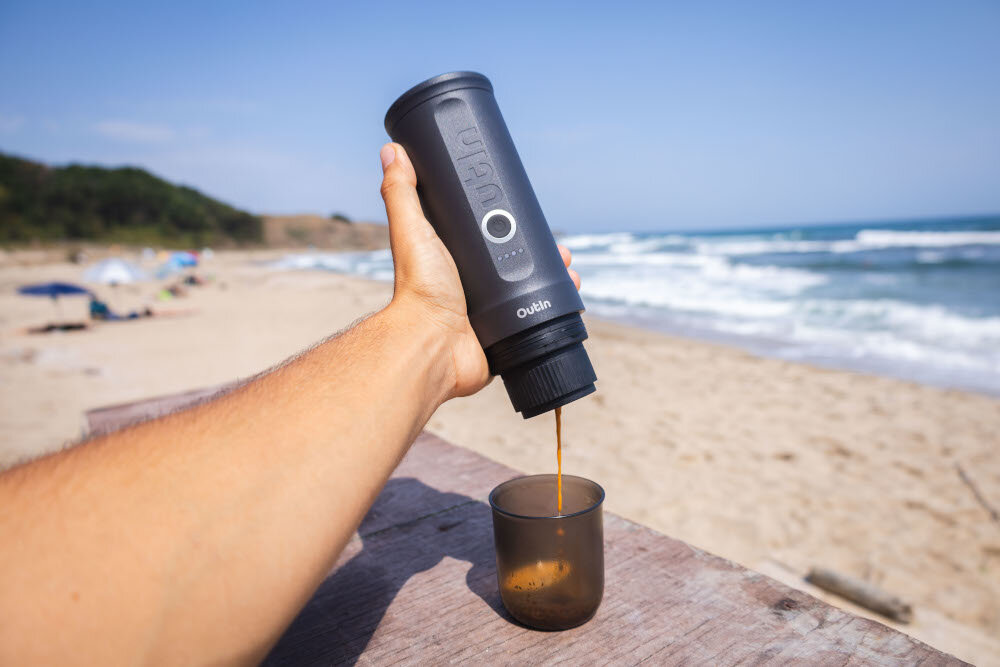 Ekspres OUTIN Nano Niebieski Szybkie nagrzewanie Funkcja nagrzewania zimnej wody Krótki czas oczekiwania kawa