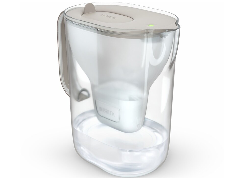 Dzbanek filtrujący BRITA Style Essential XL Piaskowy zmniejszenie ilości kupowania wody w butelkach, oszczędność pieniędzy, mniej plastikowych odpadów