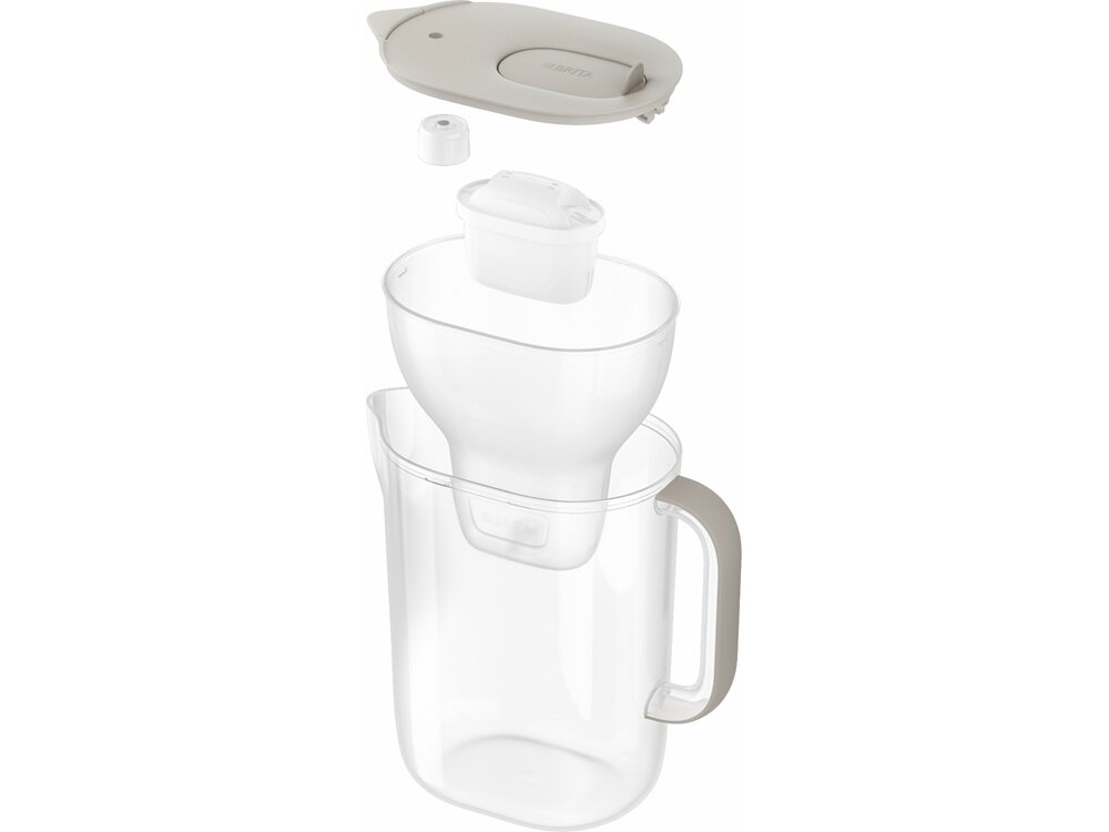 Dzbanek filtrujący BRITA Style Essential XL Piaskowy większa ilość wody, dla rodziny, wygodne przygotowanie posiłków