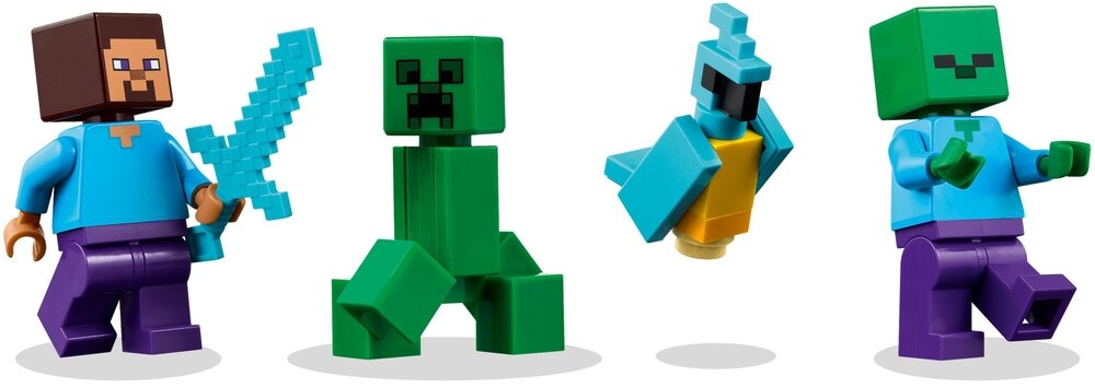 LEGO 21275 Minecraft Dom TNT w dżungli   10 cm wysokości, 24 cm szerokości i 17 cm głębokości akcesoria