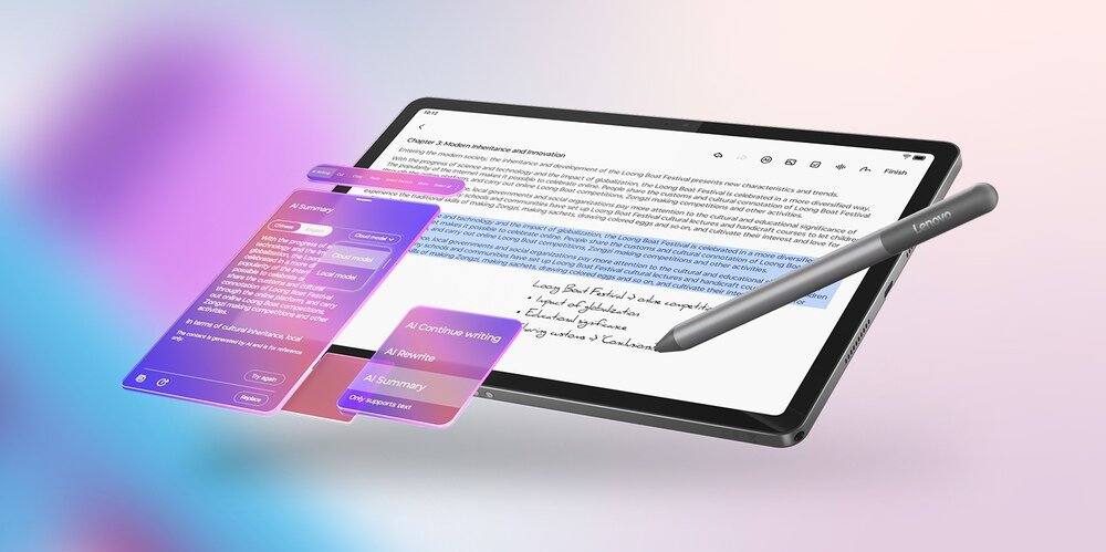 Tablet LENOVO Idea Tab Circle to translate Circle to search AI Writing możliwość podsumowywania informacji zawartych w plikach 