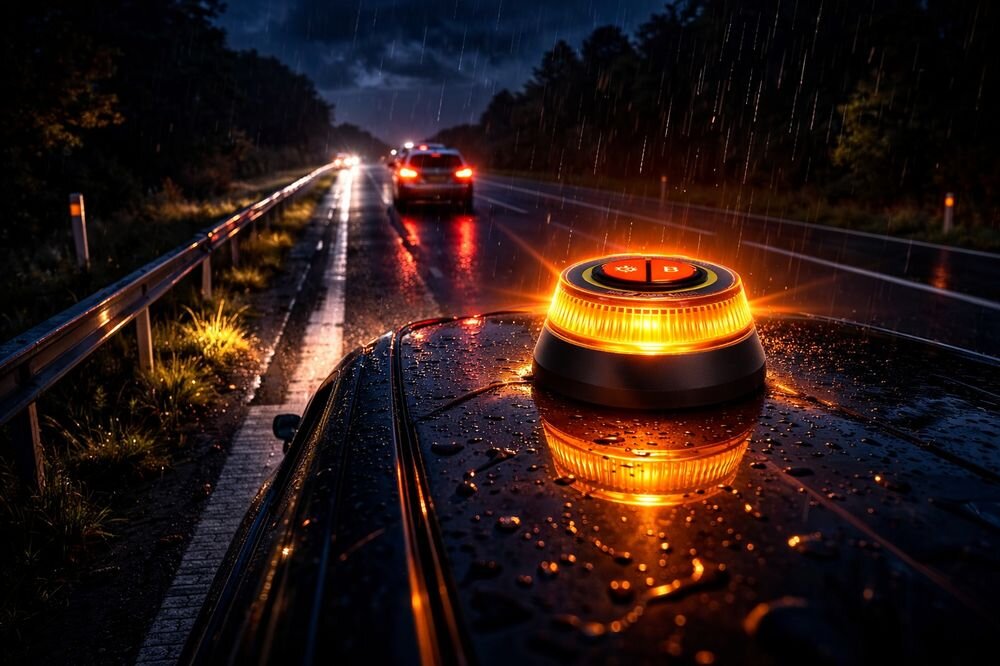 XENSO FR360 - lampa na aucie z żółtym światłem