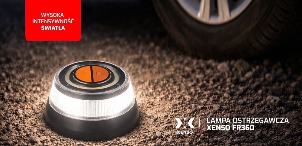 XENSO FR360 XENSO FR360 Tryb ostrzegawczy migające światło pomarańczowe światło białe dodatkowe źródło oświetlenia - lampa świecąca światłem białym