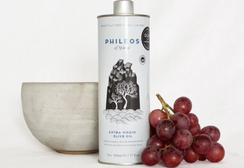 Oliwa z oliwek PHILEOS Phileos of Sparta Extra Virgin 1000 ml naturalne polifenole, ochroma lipidów w krwi, buduje zdrowe nawyki żywieniowe