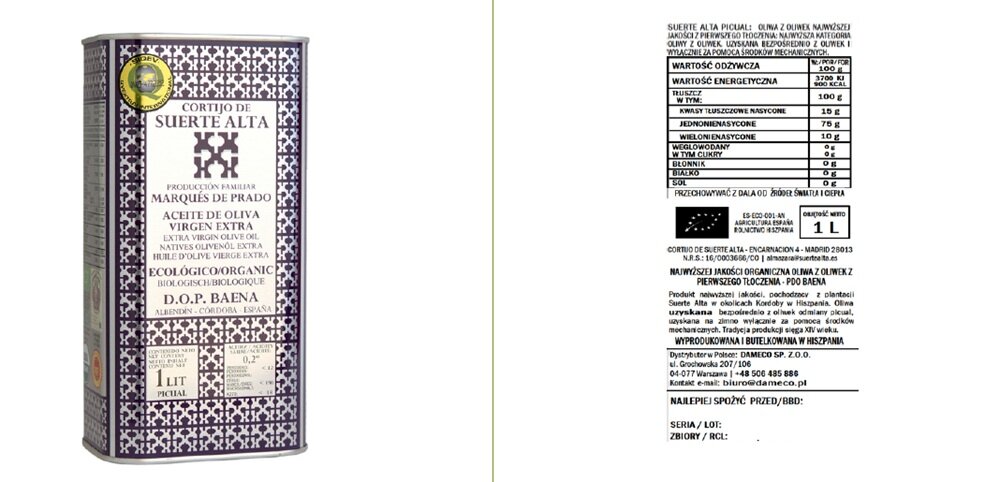 Oliwa z oliwek PICUAL Extra Virgin Picual 1000 ml aksamitna konsystencja, szybkie i równomierne mieszanie składników, gładka struktura