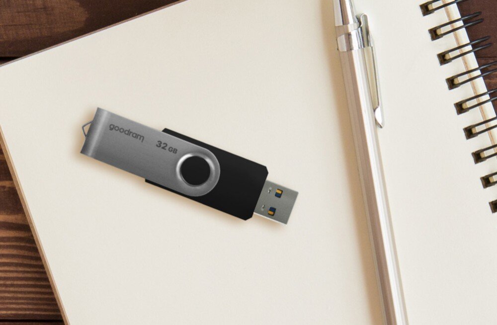 Pendrive GOODRAM UTS3 64GB, USB 3.2 Gen. 1 (USB 3.0), Odczyt 60 MB/s, Zapis 20 MB/s Czarny interfejs prędkość odczyt zapis