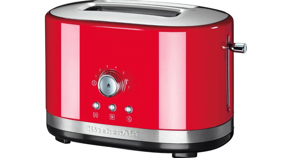 Toster KITCHENAID 5KMT2116EER Czerwony wyglad design korpus gadzet dekoracja chromowane porektla regulacja temperatury