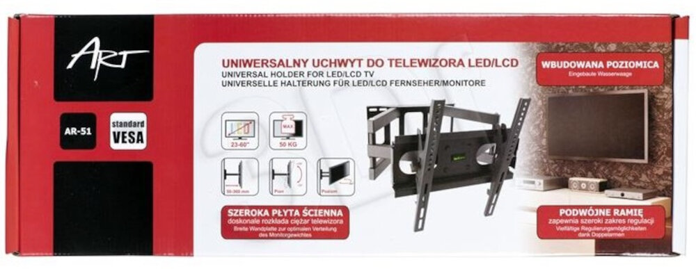 Uchwyt ART AR-51 do TV 23-60 cali - standard vesa