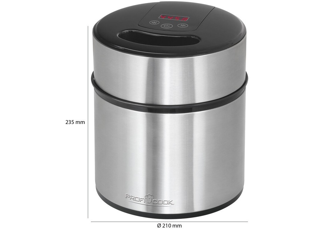 Maszynka do lodów PROFI COOK PC-ICM 1140 komfort wygoda wymiary waga łatwe przechowywanie użytkowanie