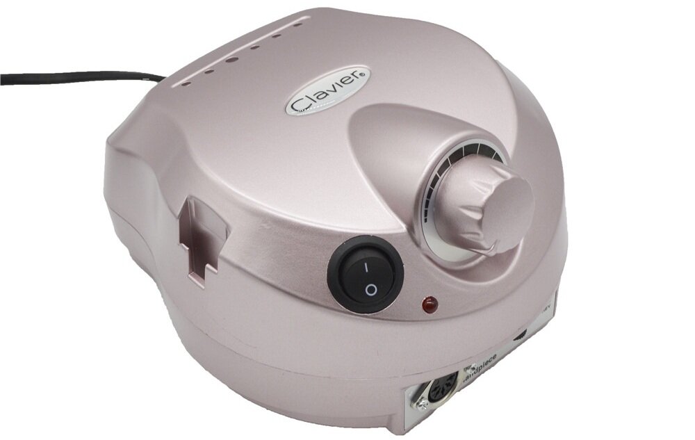 Frezarka do paznokci CLAVIER ZS 601 Różowo-złoty głowica Twist-Lock, szybkie zmienianie frezów, solidne pudełko, kompletny i wygodny zestaw