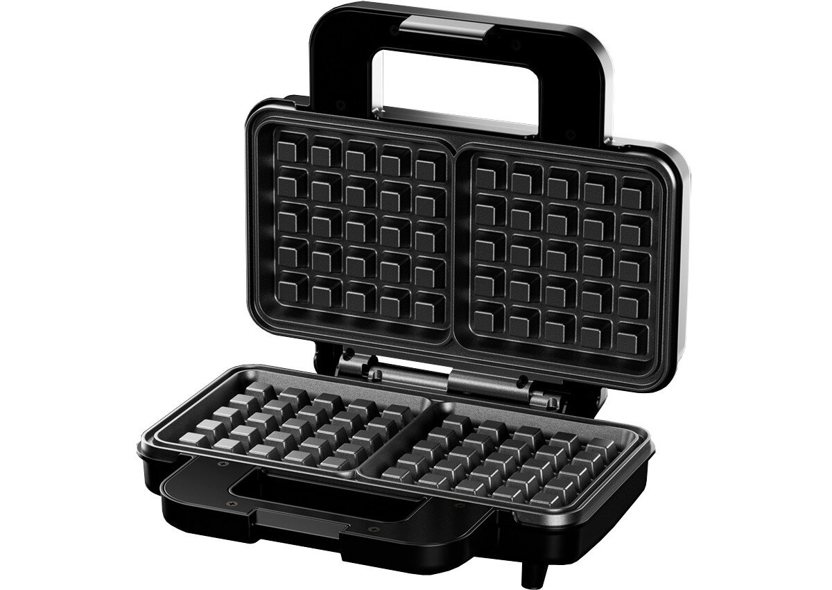 Gofrownica GÖTZE & JENSEN GWM701X Czarno-srebrny zawartosc opakowania