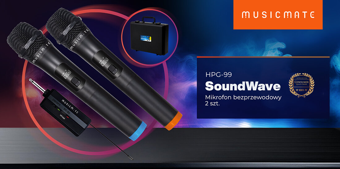 Mikrofon MUSICMATE HPG-99 SoundWave (2 szt.) - Twój dźwięk, Twoja scena