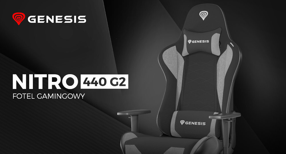 GENESIS Nitro 440 w kolorze czarno-szarym na ciemnym tle
