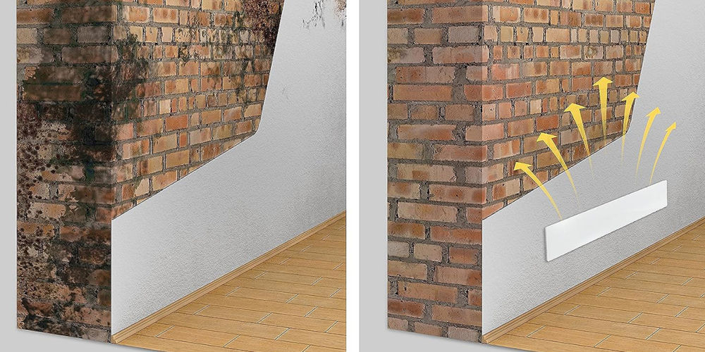 Listwa Antypleśniowa TECHNAXX Schimmel Dry M1 prosty montaż szybkie zastosowanie produktu zamontowanie w dowolnym miejscu w domu oszczędność czasu i energii czyste bezpieczne otoczenie 