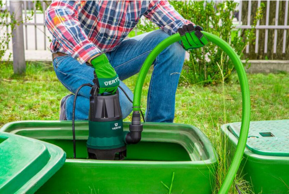 Pompa VERTO 52G441 I klasa ochronności stopień ochrony IPX8 maksymalna głębokość 5 metrów wysokość 5 metrów funkcja automatycznego włączania i wyłączania zgodność z europejskimi standardami bezpieczeństwa certyfikat CE