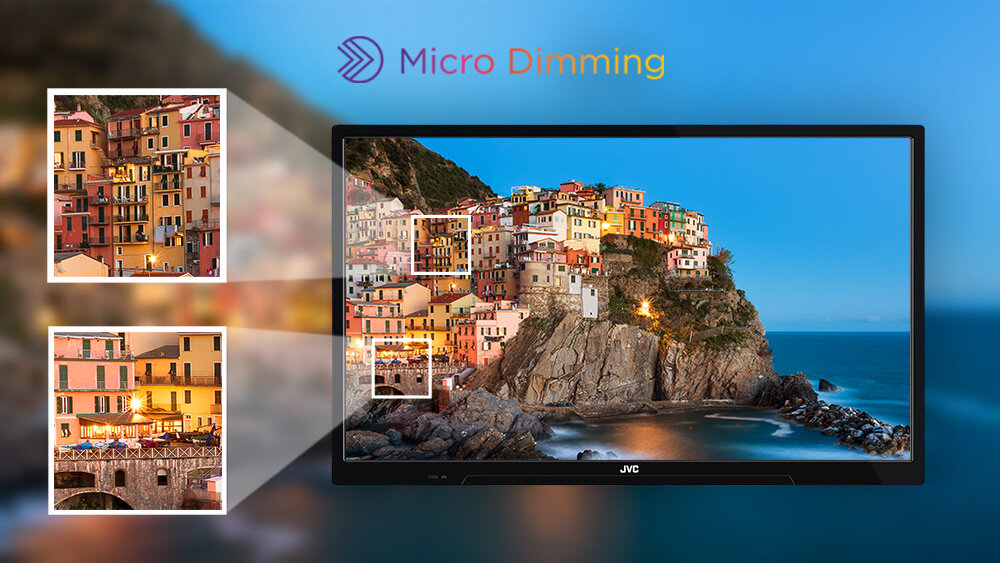 Telewizor JVC LT-24VAHM330 - Głęboki kontrast, telewizor na tle klifu