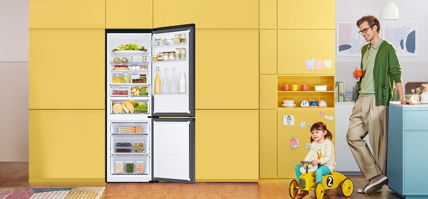 Funkcje elastycznego przechowywania produktów w lodówce Samsung RB34C675EBN Funkcje elastycznego przechowywania produktów w lodówce Samsung RB34C675EBN