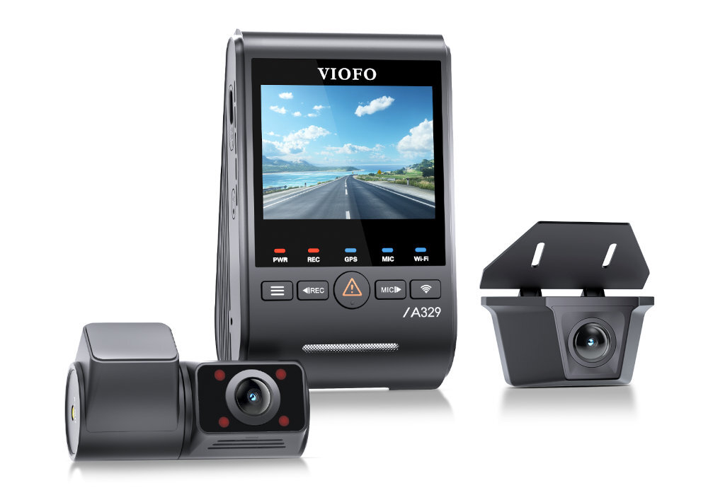 VIOFO A329SW A329SW moduł Bluetooth opcjonalnego przycisku zdalnego zabezpieczania nagrań nagłe hamowanie czy niebezpieczną sytuację Przycisk zdalnego zabezpieczenia nagrań nie jest elementem zestawu. - wideorejestrator na białym tle