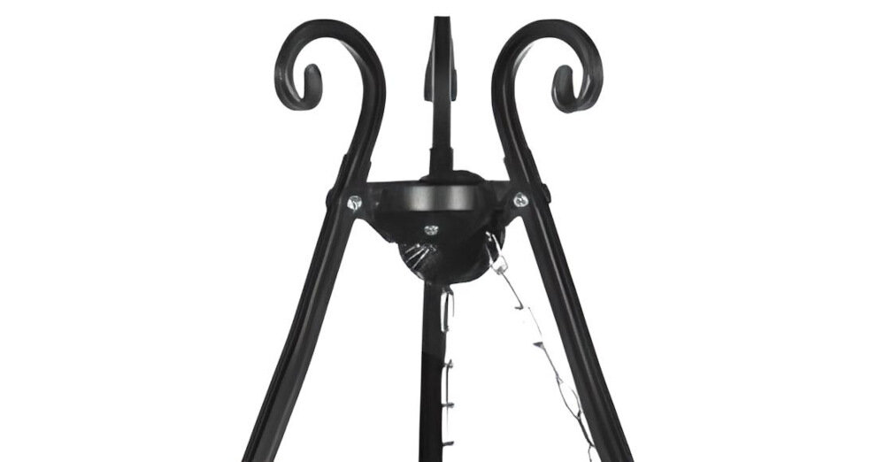 Grill ogniskowy FARMCOOK E00771 PAN 34 mocowanie do styku nóg za pomocą łańcucha stabilność wytrzymałość