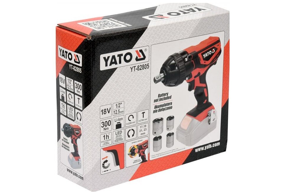 Klucz udarowy YATO YT 82805 Ważne zalety