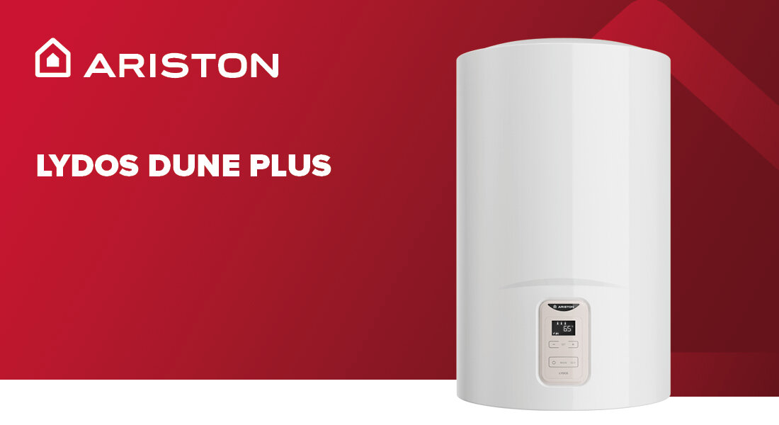 Bojler elektryczny ARISTON Lydos Dune Plus 100 l wygląd design prezentacja wizualizacja dla Twojej wygody