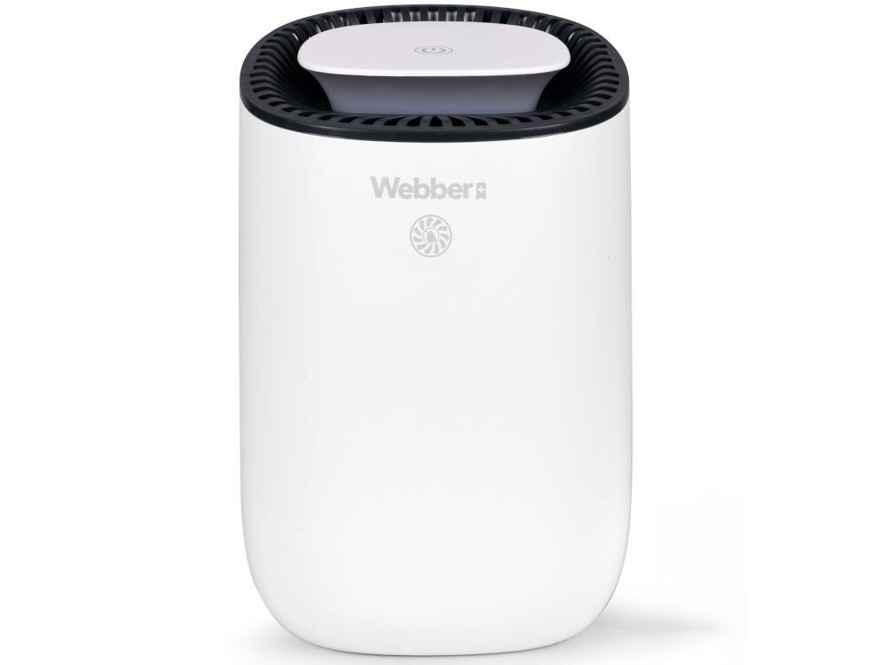 Osuszacz WEBBER Ticino DEQ1 niewielki energooszczędny cichy moc efekt Peltiera pobranie wilgotnego powietrza schładzanie kondensacja wody pojemność wskaźnik wszechstronny niezawodny