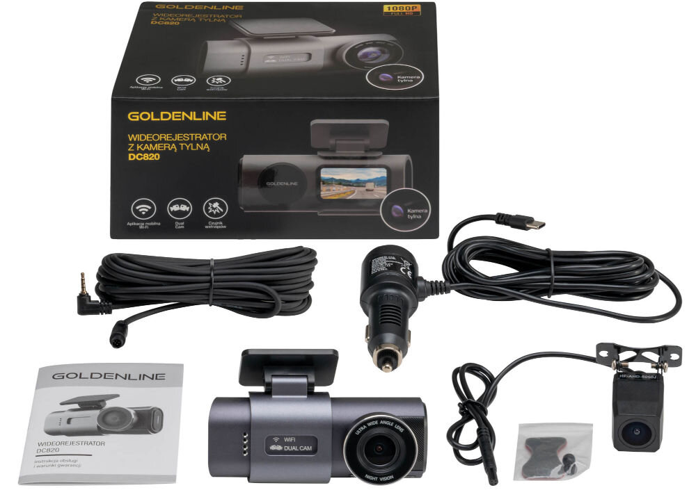 Wideorejestrator GOLDENLINE DC820 DUAL CAM
