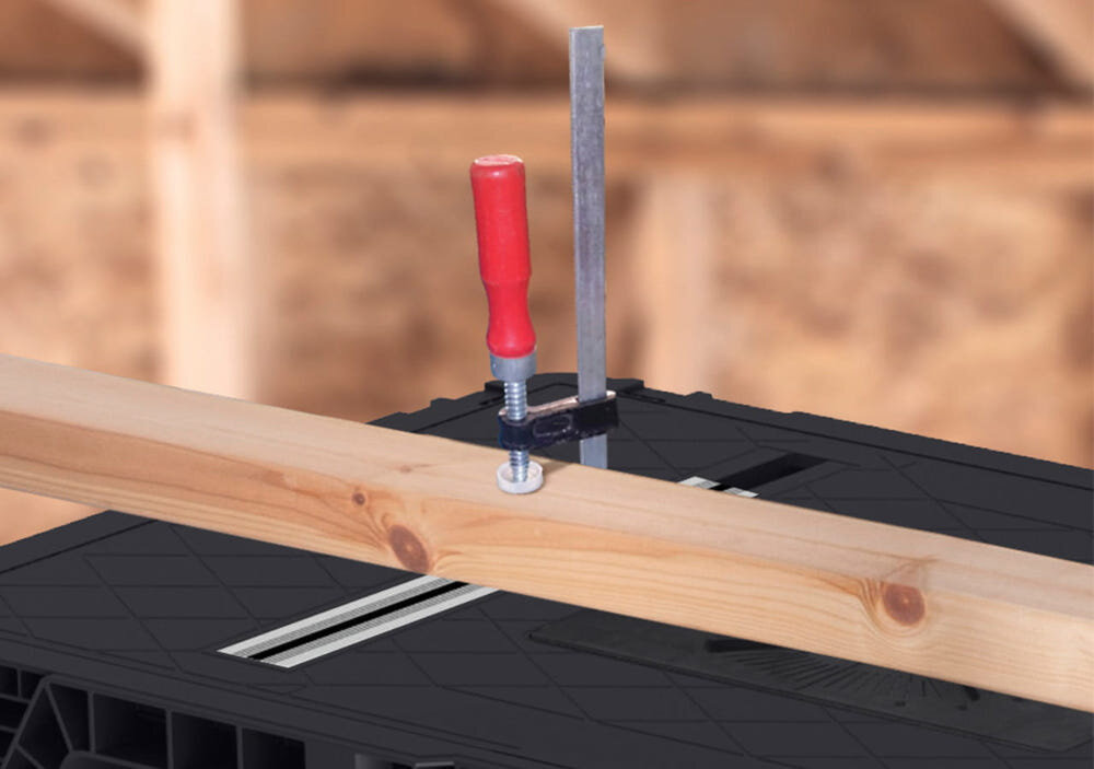 Stół warsztatowy KETER Jobmade 17202215 metalow stelaz trwalosc odpornosc na uszkodzenia mechaniczne plyta robocza z wytrzymalego tworzywa sztucznego odporne na uszkodzenia latwe w czyszczeniu