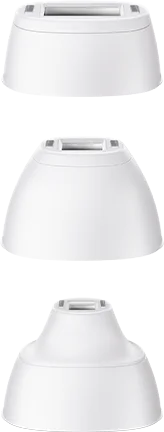 Trzy głowice do depilatora Braun IPL.