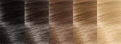 Przykładowe kolory włosów oznaczone jako odpowiednie do zabiegu.