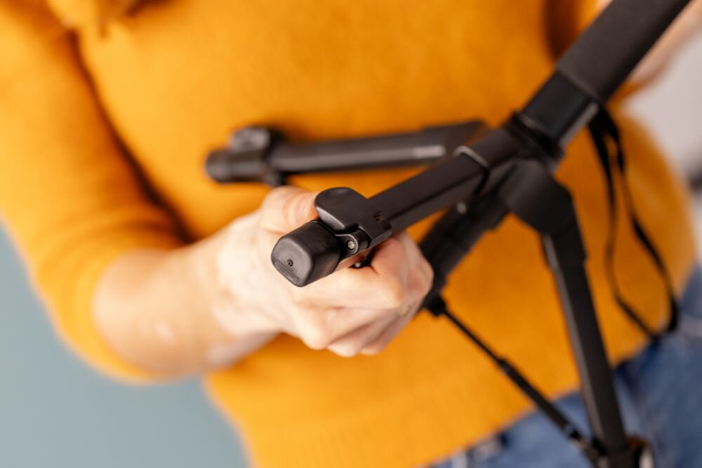 Velbon Pole Pod EX gumowe stopki stabilizacja mini statyw dwusekcyjny do fotografii i filmowania