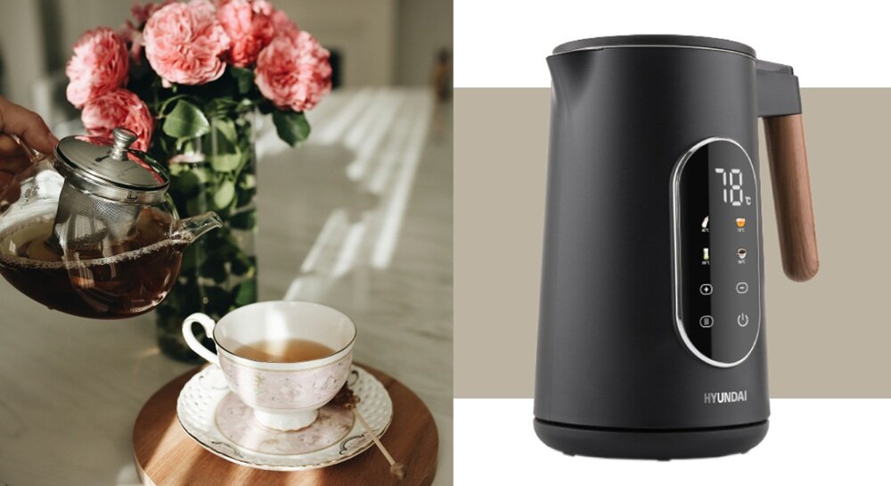 Czajnik HYUNDAI VK690B szybkie gotowanie wody, kilka naojów jednocześnie, trwałośc i higiena