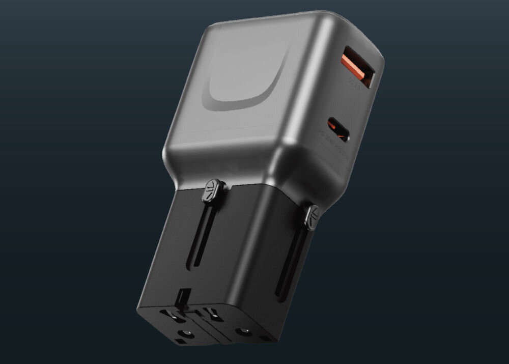 Ładowarka sieciowa ENERGEA TravelGo 35W Grafitowo-czarny Kompaktowa budowa i wygoda system Pin-Lock waga wymiary w kilku wariantach kolorystycznych