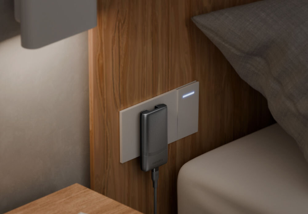 Ładowarka sieciowa ENERGEA TravelWorld Edge 65W Grafitowy Moc i szybkie ładowanie Pojedynczy port USB-C port USB-C1/C2 ładowanie dwóch urządzeń jednocześnie